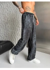 NKE YIKAMALI NAKIŞ 2 İPLİK BAGGY EŞOFMAN - SİYAH