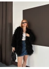 Peluş Ceket-Siyah