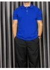 Polo Yaka Kollar Dar Kesim Tshirt - Lacivert