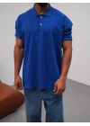 Polo Yaka Kollar Dar Kesim Tshirt - Lacivert