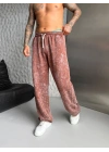 POLO YIKAMALI NAKIŞ 2 İPLİK BAGGY EŞOFMAN - KAHVERENGİ