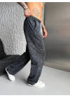 POLO YIKAMALI NAKIŞ 2 İPLİK BAGGY EŞOFMAN - SİYAH