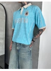 ARGENTİNA POLO YAKA OVERSİZE T-SHİRT