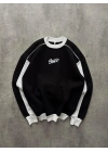SWD NAKIŞ DETAY SWEATSHIRT -SİYAH