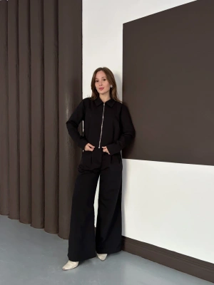 Ceket Palazzo Takımm - Siyah