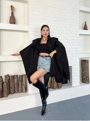 Panço Trençkot - Siyah