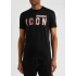 Icon Siyah Logo Baskılı T-shirt