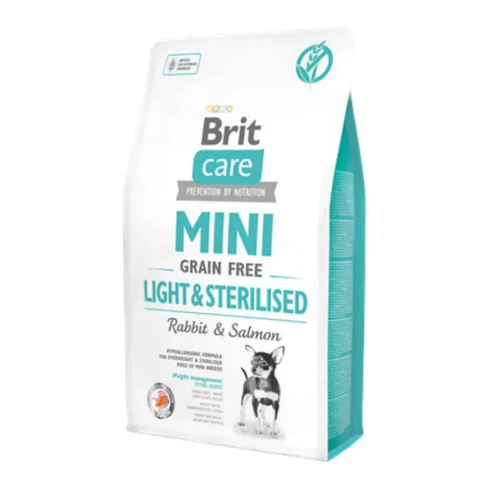 BRİT CARE ADULT LIGHT STERILISED RABBİT & SALMON GRAİN FREE 2 KG