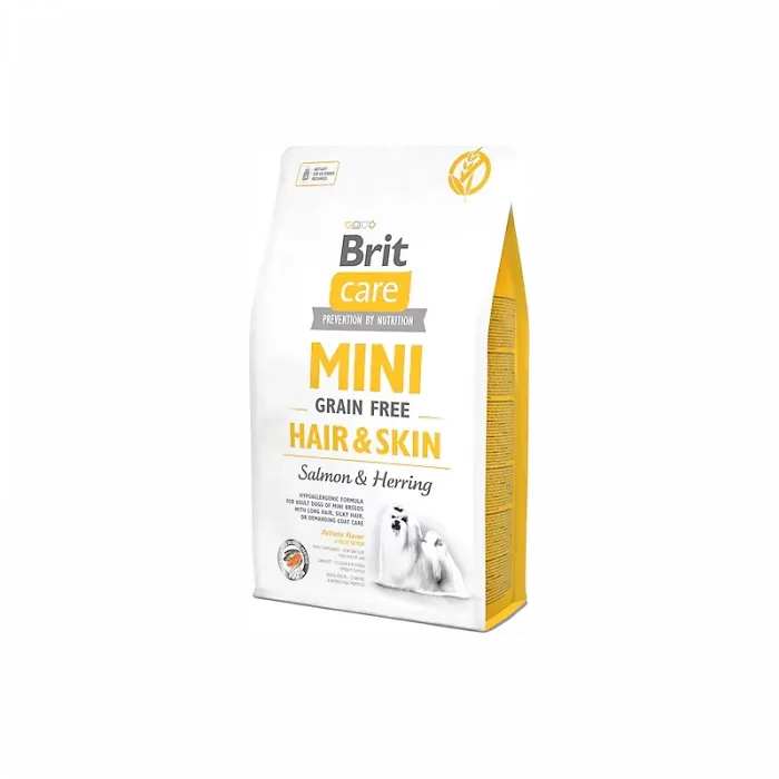 BRİT CARE ADULT MİNİ HAIR & SKIN GRAİN FREE SALMON 2 KG