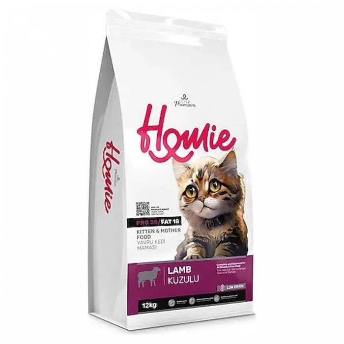 HOMİE LOW GRAIN SUPER PREMIUM KITTEN & MOTHER CAT LAMB 12KG