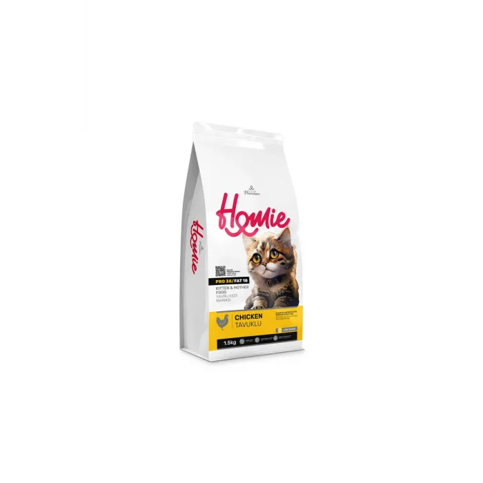 HOMİE LOW GRAIN SUPER PREMIUM KITTEN & MOTHER CHICKEN 1,5KG