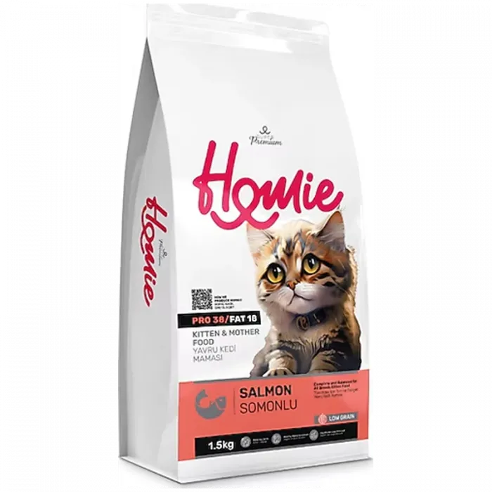 HOMİE LOW GRAIN SUPER PREMIUM KITTEN & MOTHER SALMON 1,5KG