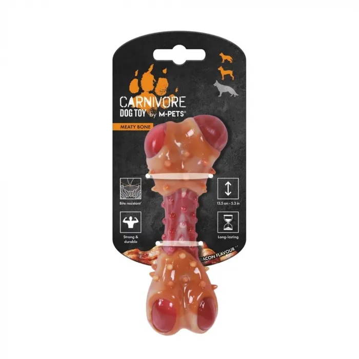 M-PETS CARNIVORE DOG TOY MEATY BONE PASTIRMA AROMALI (M) 10661599