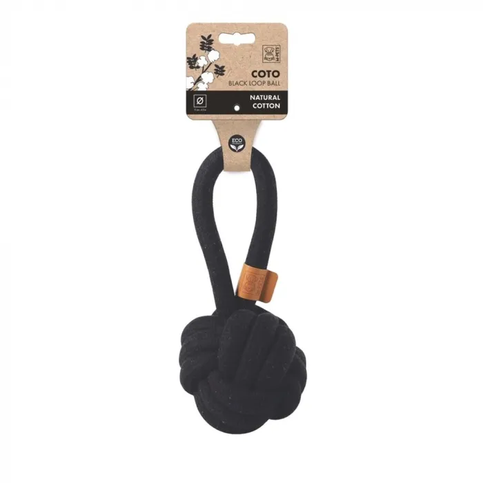 M-PETS COTO BLACK LOOP BALL 11 CM ÇEKMELİ ÖRGÜ TOP 10647208