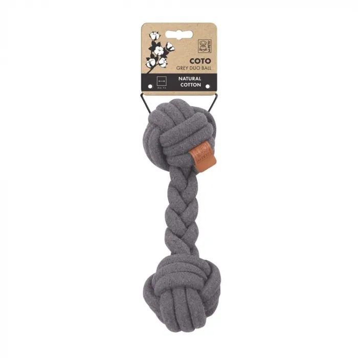 M-PETS COTO GREY DUO BALL 28 CM ÖRGÜ OYUNCAK