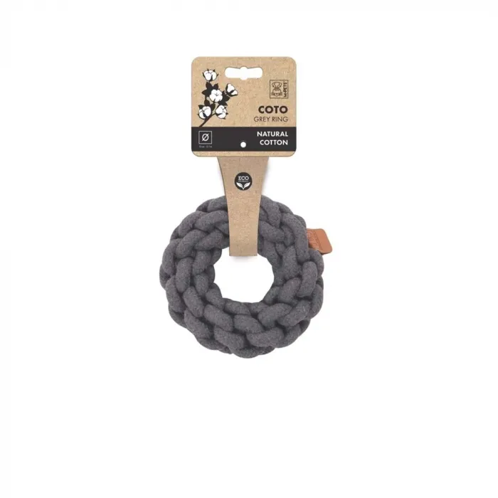 M-PETS COTO GREY RING 13 CM ÖRGÜ HALKA OYUNCAK