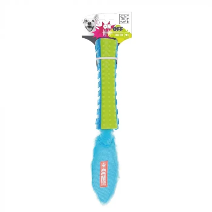 M-PETS ON/OFF FUNSTY KÖPEKLER İÇİN KAUÇUK OYUNCAK BLUE/GREEN 10630399