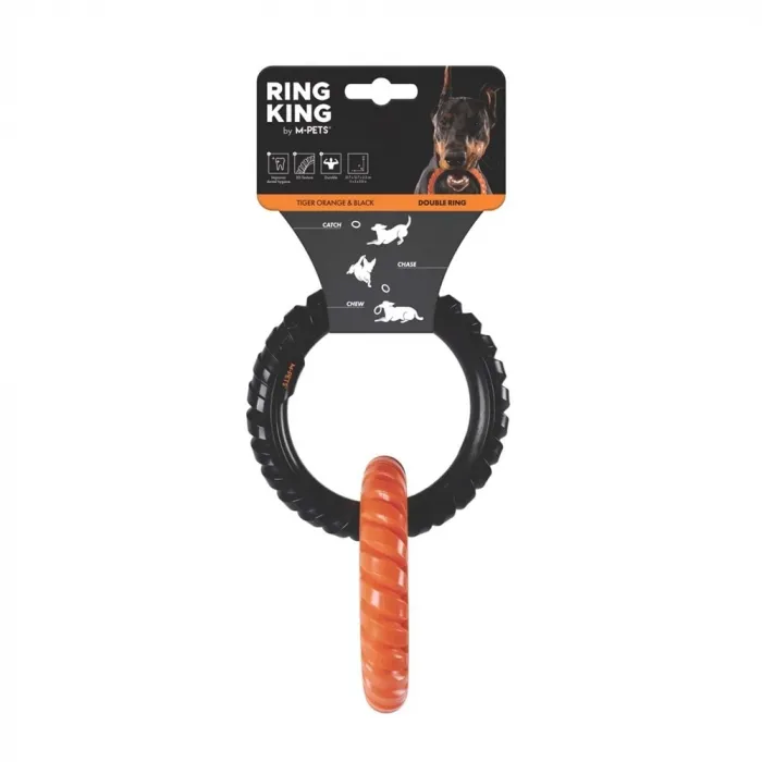 M-PETS RING KING KÖPEK OYUNCAĞI DOUBLE ORANGE 10660399