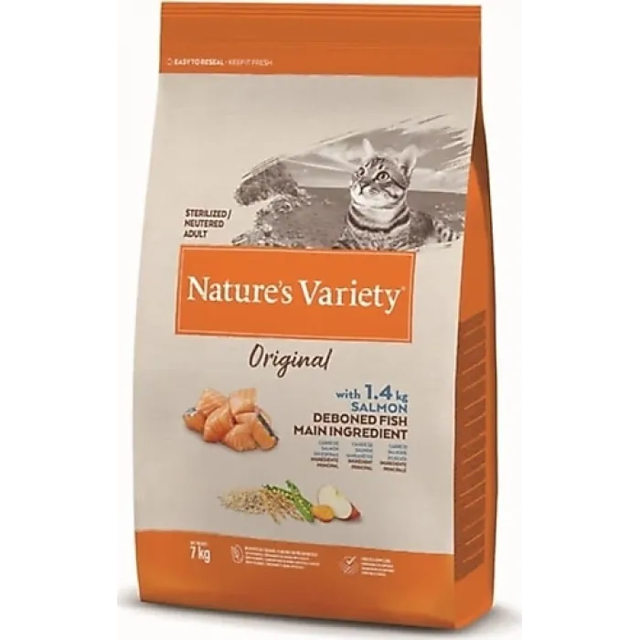 NATURES VARIETY ADULT STERILISED SALMON GRAIN FREE 7KG