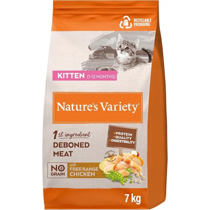 NATURES VARIETY KITTEN CHICKEN GRAIN FREE 7KG