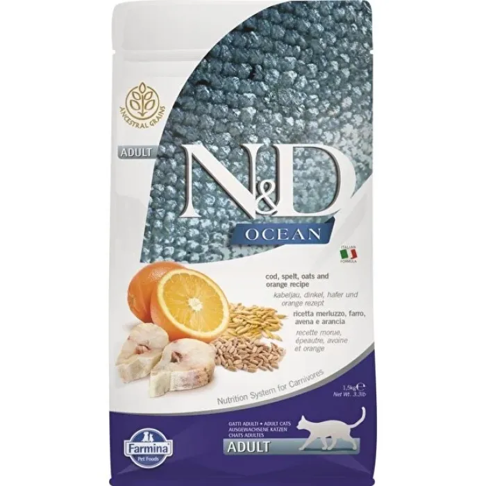 N&D A.G. OCEAN ADULT CAT MORİNA BALIK PORTAKAL 10 KG