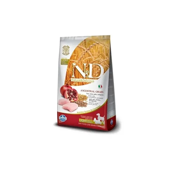 N&D A.G. ADULT MİNİ LIGHT TAVUK & NAR 2,5 KG