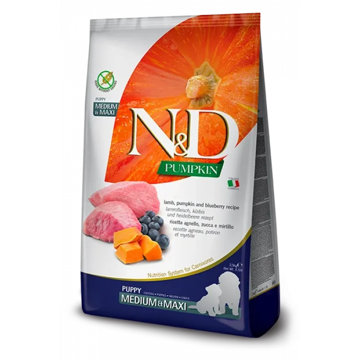 N&D A.G. PUPPY MEDIUM MAXI KUZU & YABAN MERSİNİ 2,5 KG