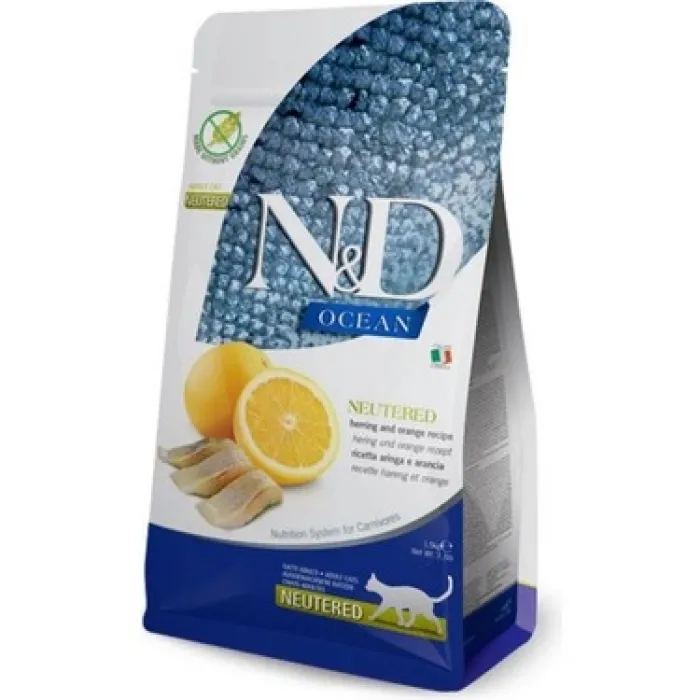 N&D PRIME OCEAN NEUTERED RİNGA BALIĞI & PORTAKAL 5 KG