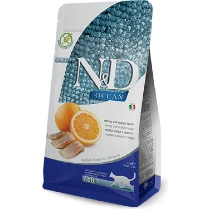 N&D PUMPKIN OCEAN ADULT CAT RİNGA BALIĞI & PORTAKAL 1,5 KG