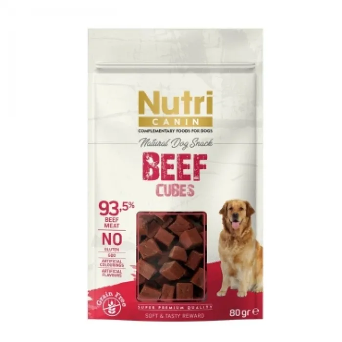 NUTRİ NATURAL DOG SNACK BEEF CUBES 80 GR M-002