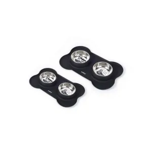 M-PETS DUET SILICONE MAT MAMA & SU KABI BLACK 2*200 ML  60530699