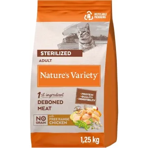 NATURES VARIETY ADULT STERILISED CHICKEN GRAIN FREE 1,25KG