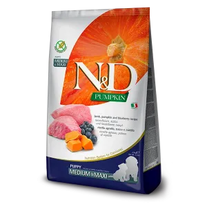 N&D PUMPKIN PUPPY MEDIUM MAXI KUZU & YABAN MERSİNİ 2,5 KG