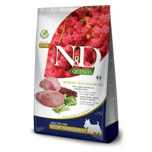 N&D QUINOA WEIGHT MAN. KUZU ADULT MİNİ 2,5 KG