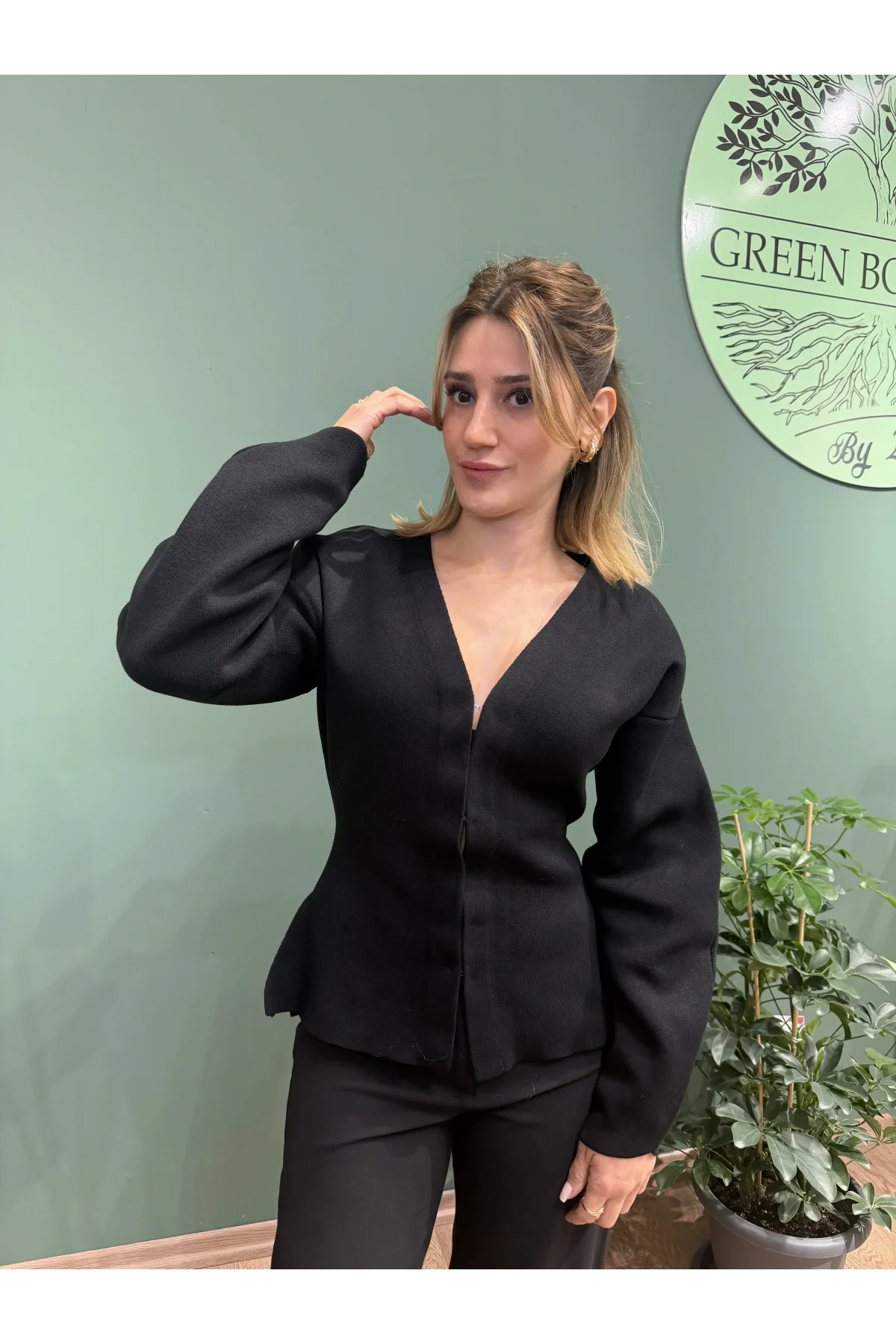 Çelik Örgü Hırka Siyah