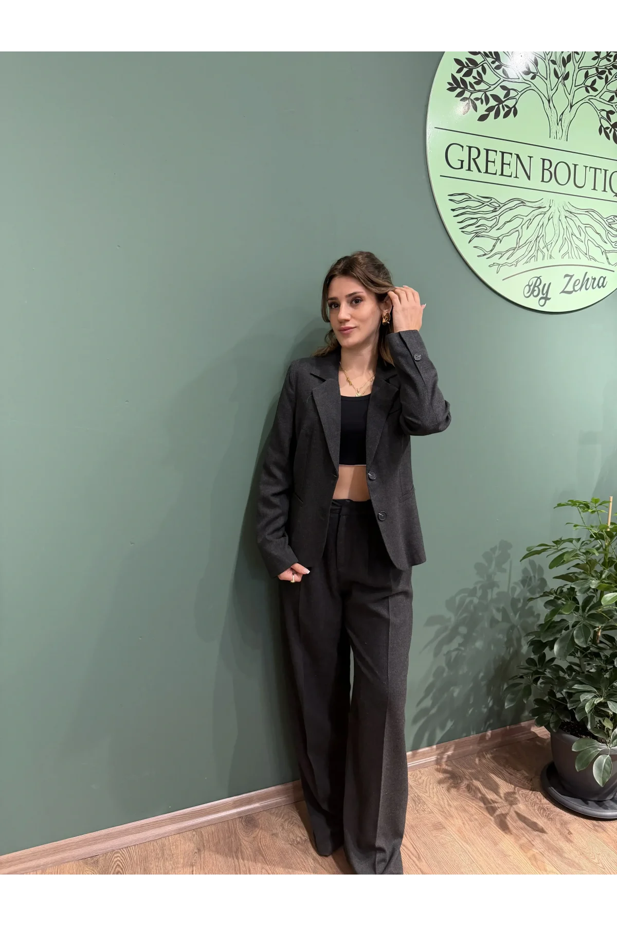 Kumaş Ceket Pantolon Takım Antrasit