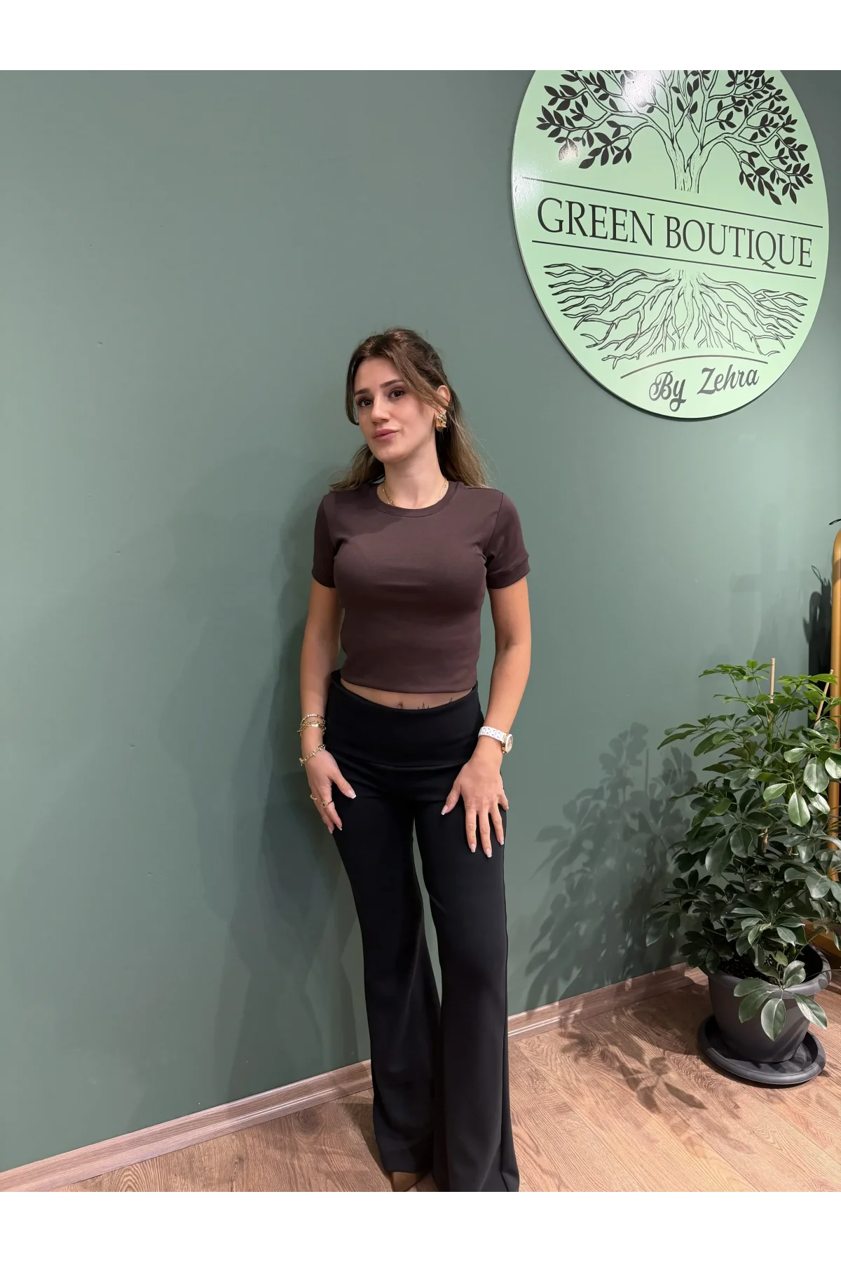 Modal Kumaş İspanyol Paça Tayt Siyah