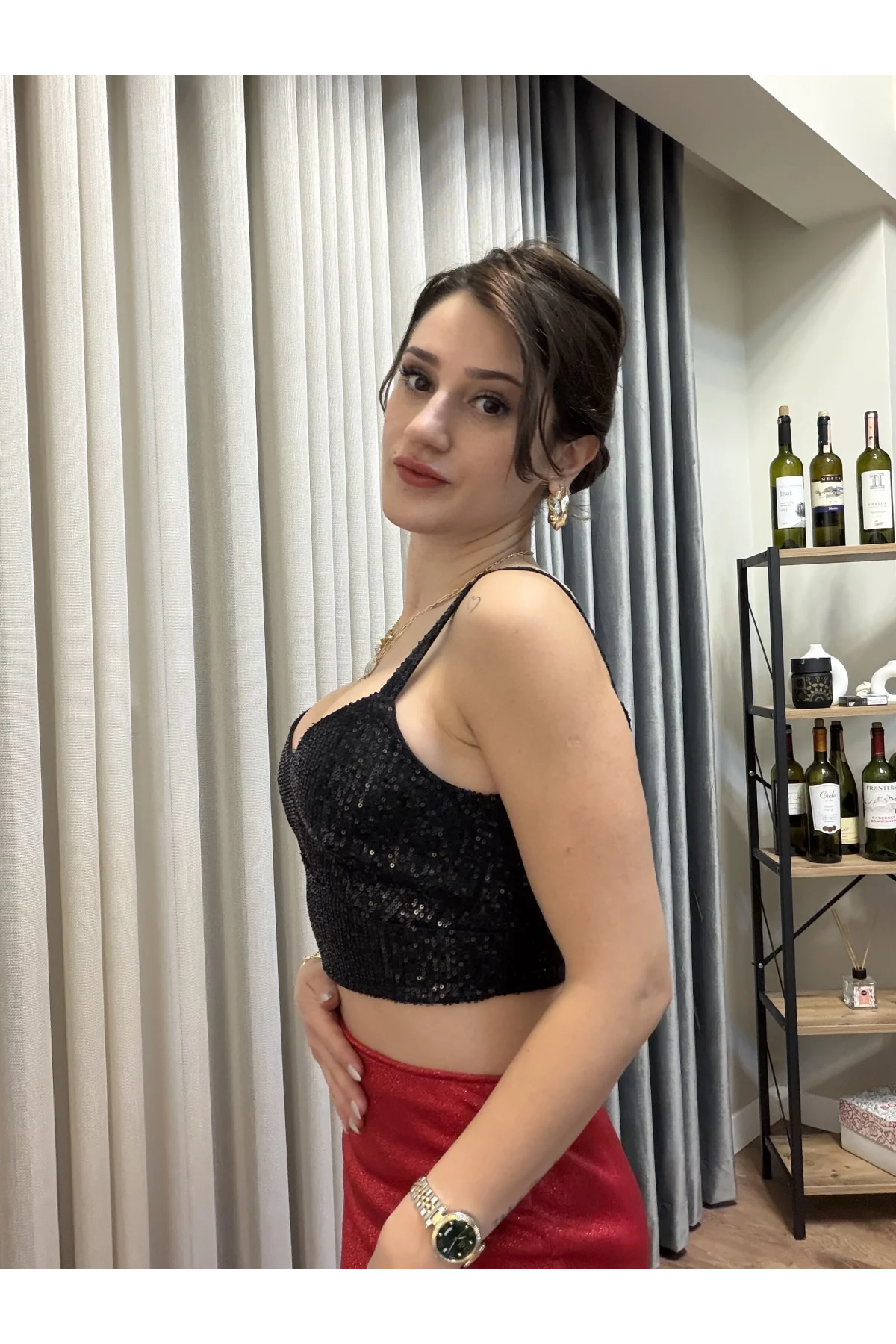 Pul Payet Crop Siyah