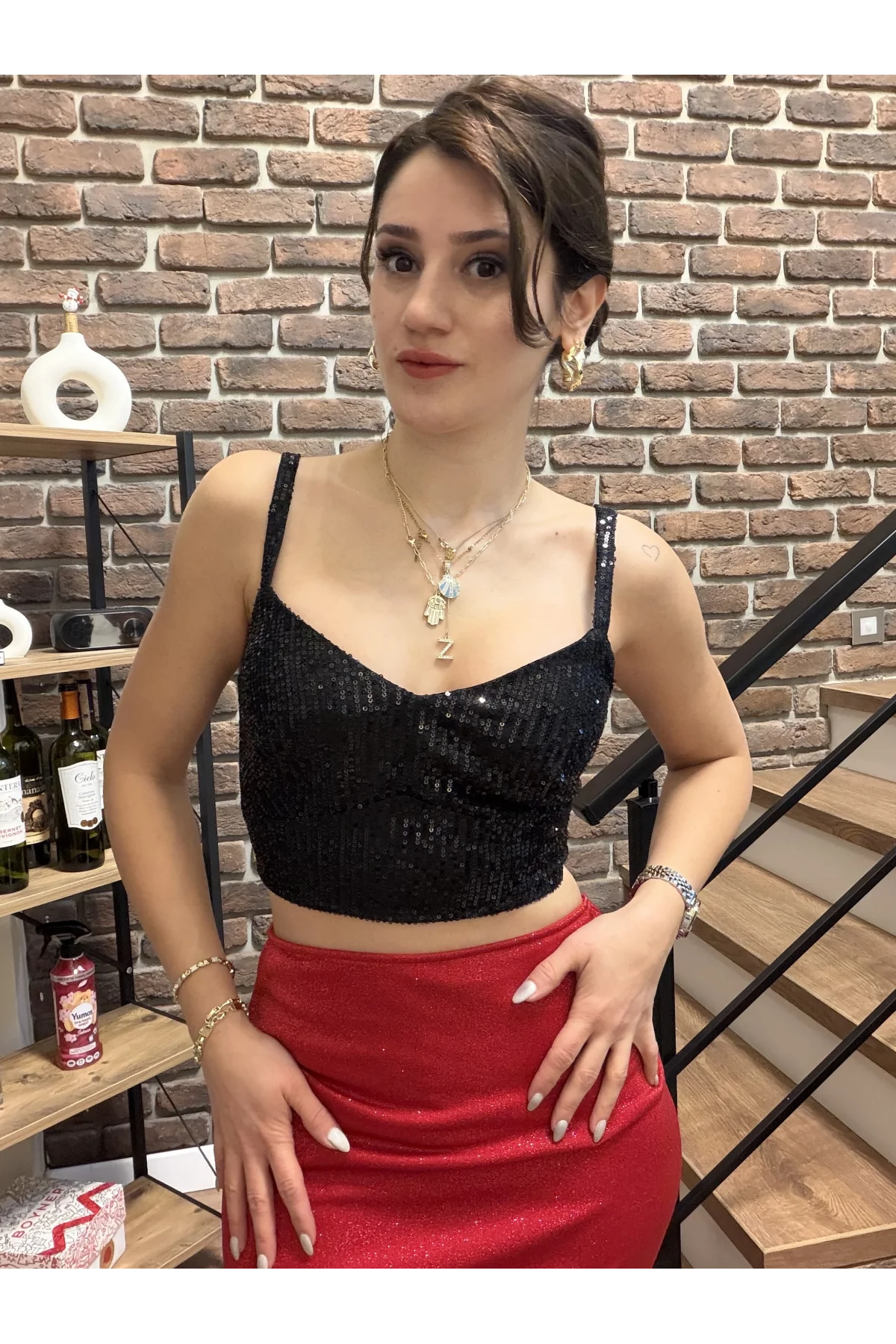 Pul Payet Crop Siyah