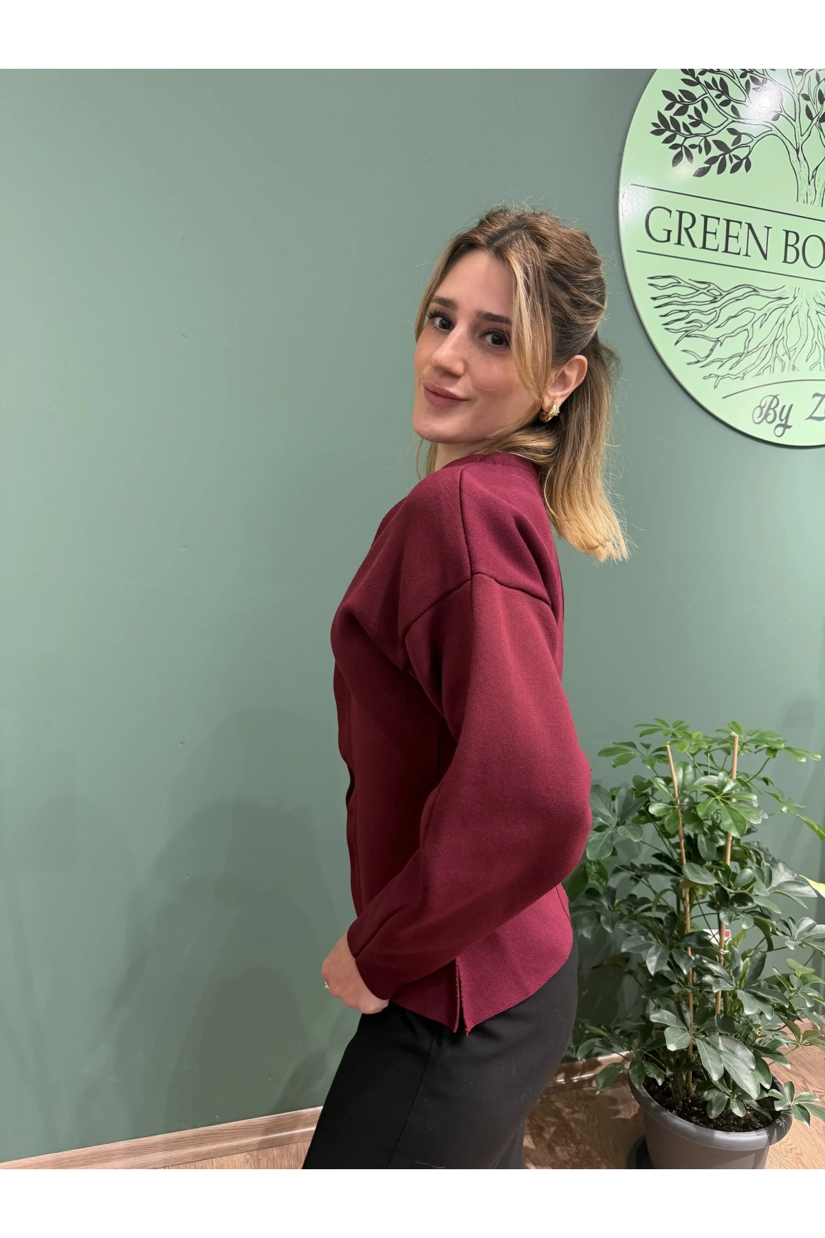 Çelik Örgü Hırka Bordo