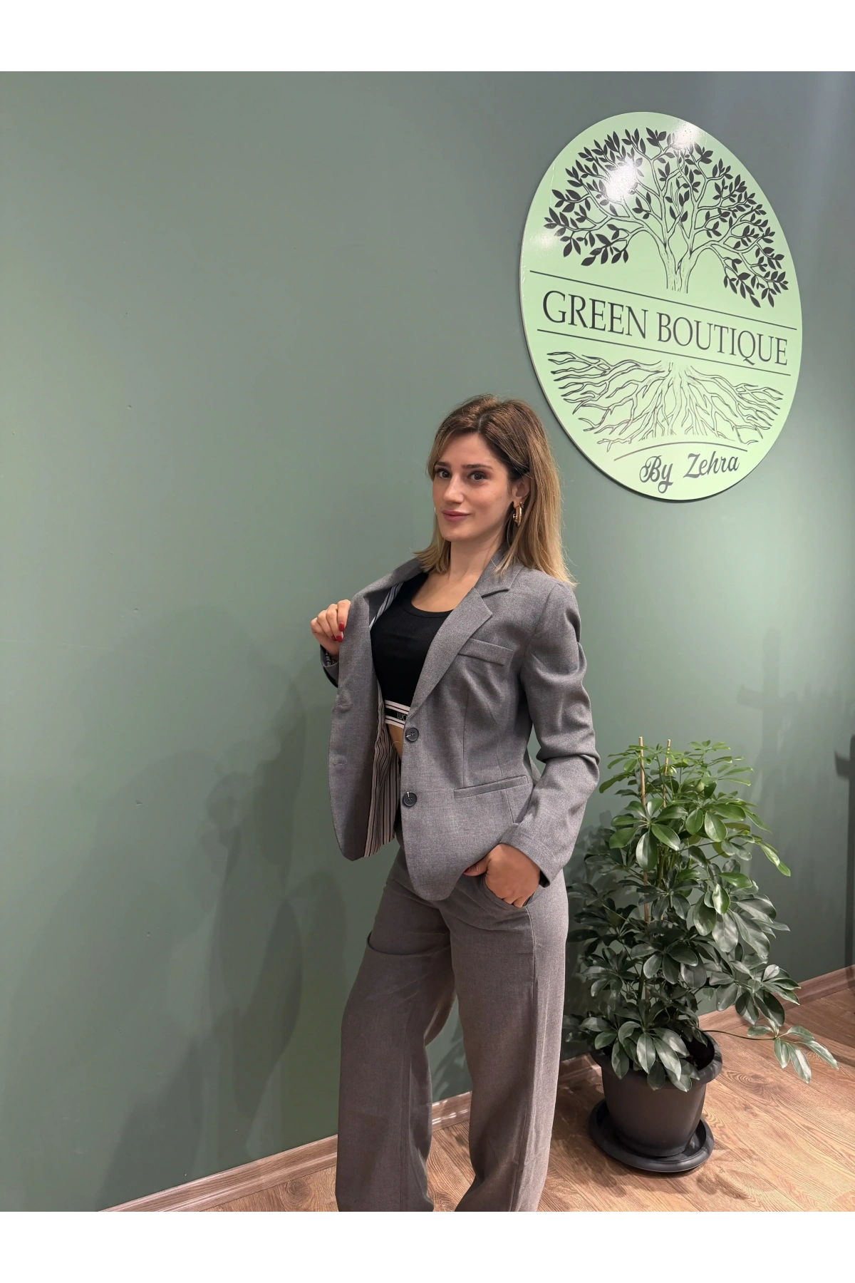 Kumaş Ceket Koyu Gri