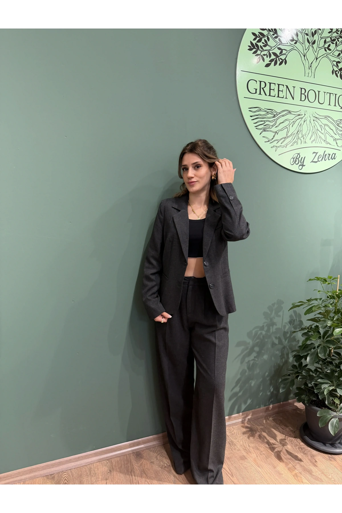 Kumaş Ceket Pantolon Takım Antrasit
