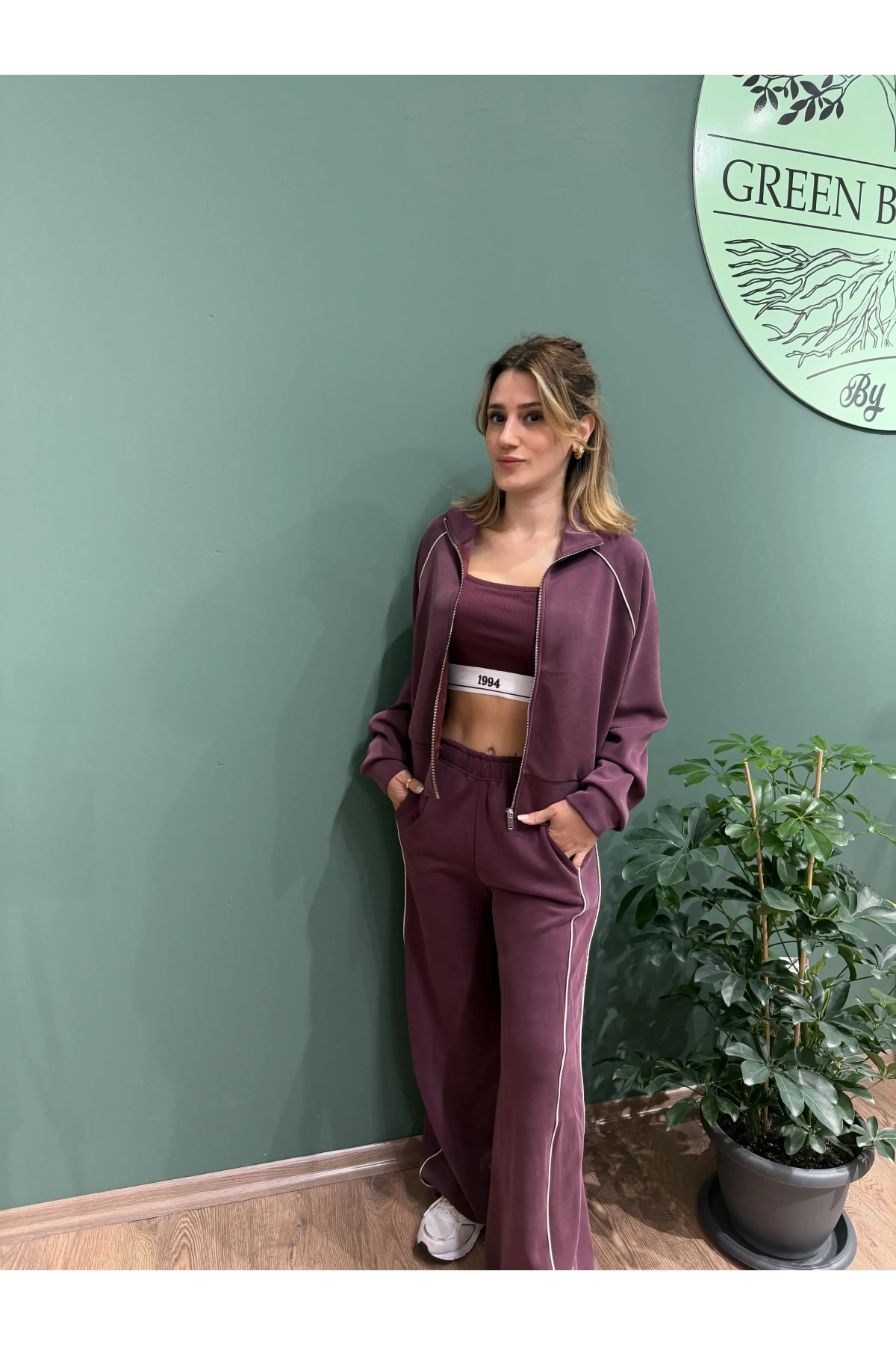 Modal Kumaş Eşofman Takım Bordo