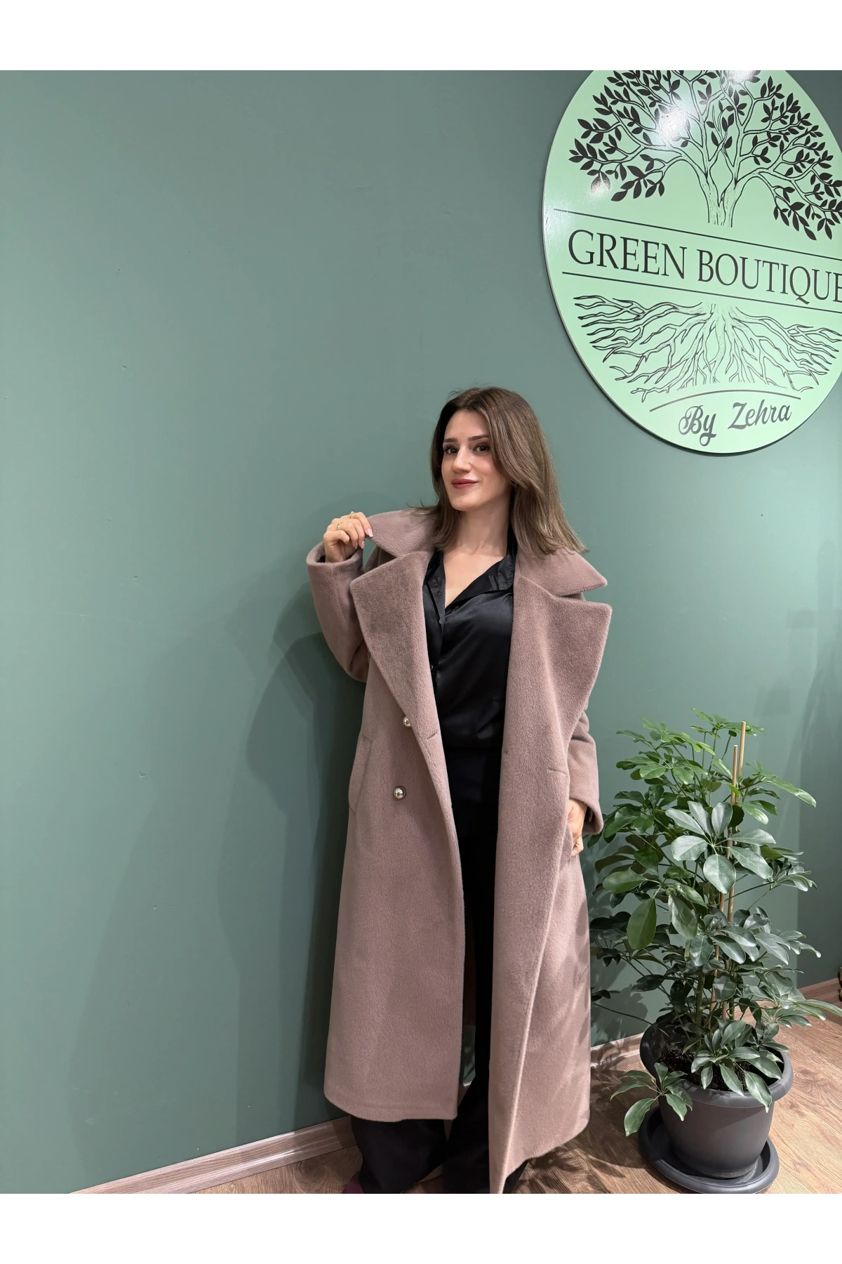 Tay Tüyü Kaşe Kaban Vizon