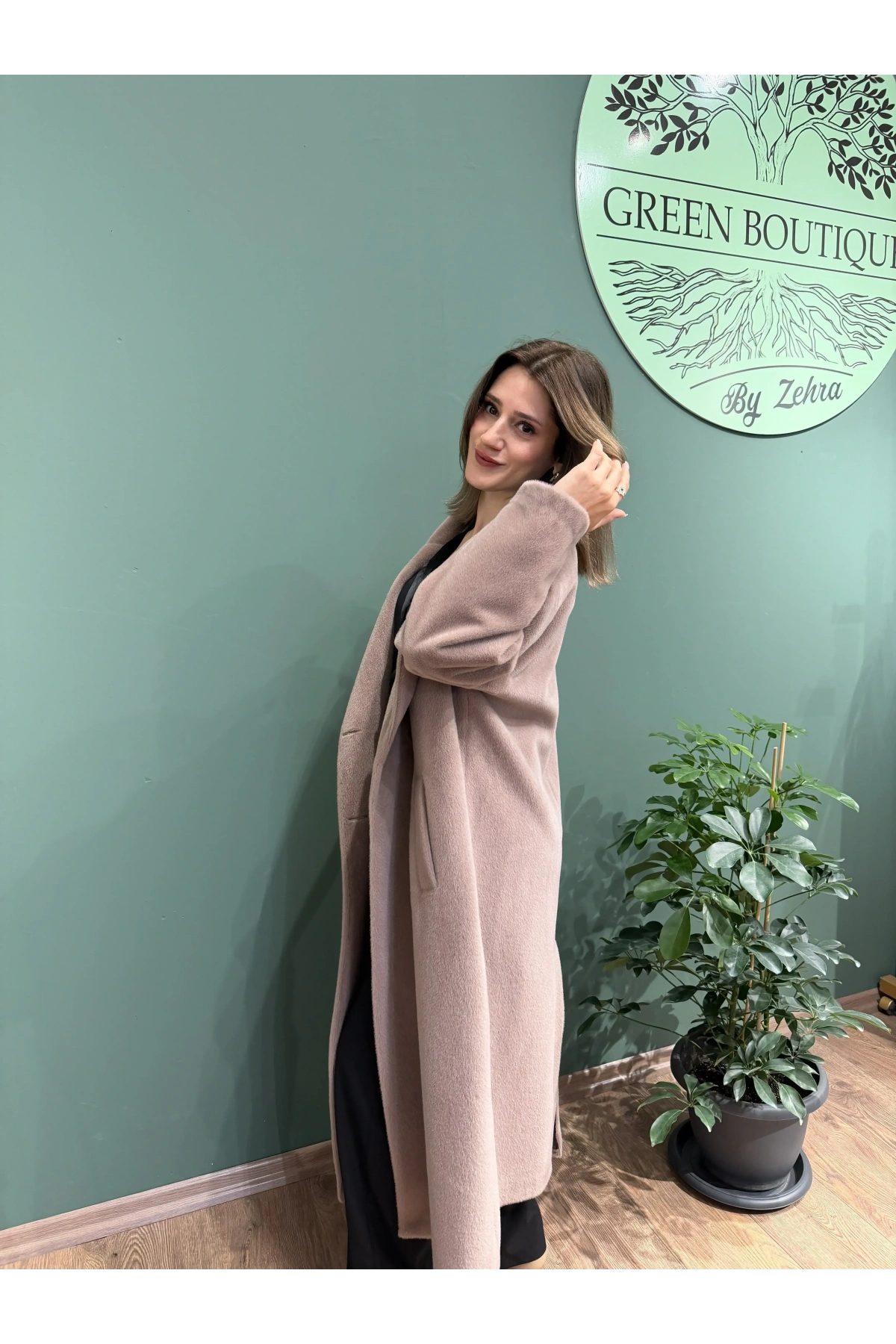 Tay Tüyü Kaşe Kaban Vizon