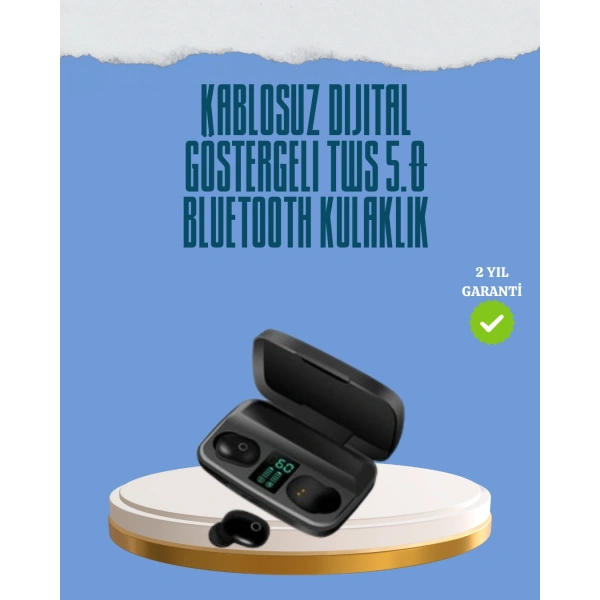 10 Metre Çekim Mesafeli Hafif Tasarımlı Bluetooth Kulaklık ve Şarj Kutusu Seti