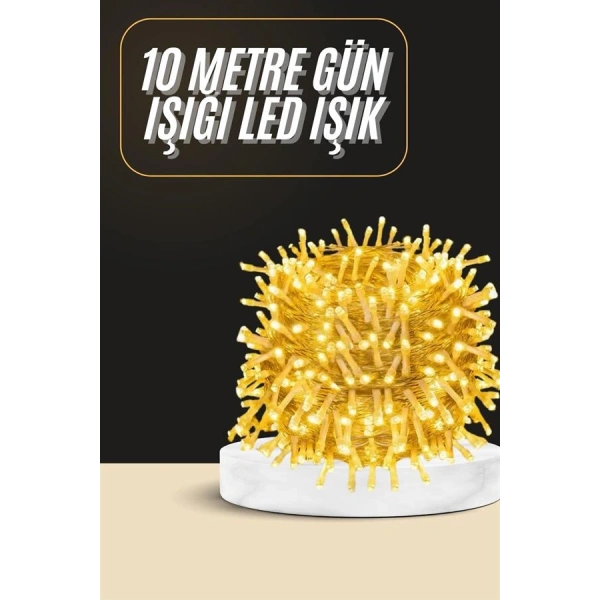 10 Metre Günışığı Led Işık Fişli Dekoratif Ortam Aydınlatması 3 Modlu Led Şerit Işık