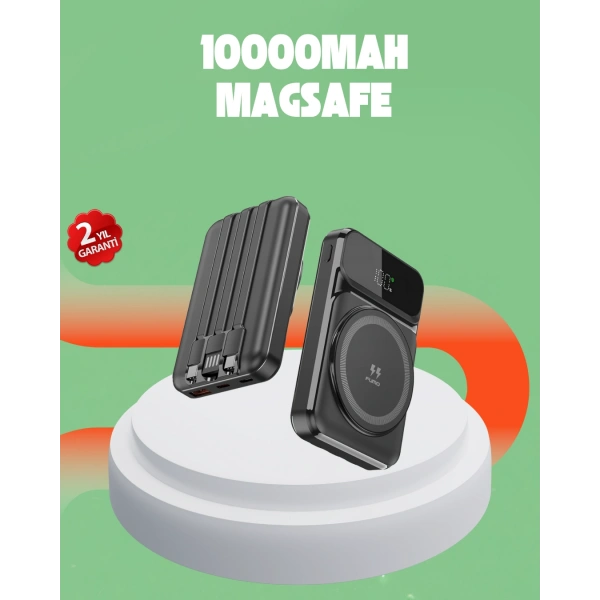 10000 mAh Kablosuz Hızlı Şarj Destekli Powerbank – 15W, PD20W, Type-C Girişli