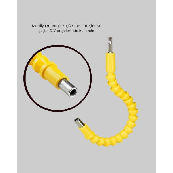 12 Parça Akrobat Vidalama Uç Seti Esnek Dar Alan Kullanım