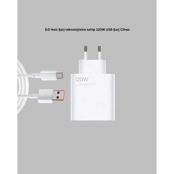 120 Watt Güçlü Hızlı Şarj Adaptörü Huawei P30 P40 Mate 20 Pro Uyumlu